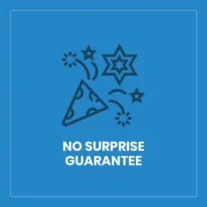 No surprise guarantee icon