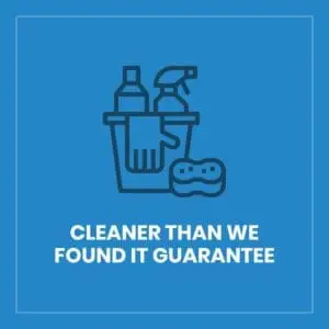 Cleaner than we found it guarantee icon