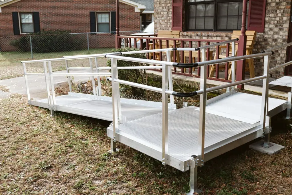 aluminum wrap around wheel chair ramp
