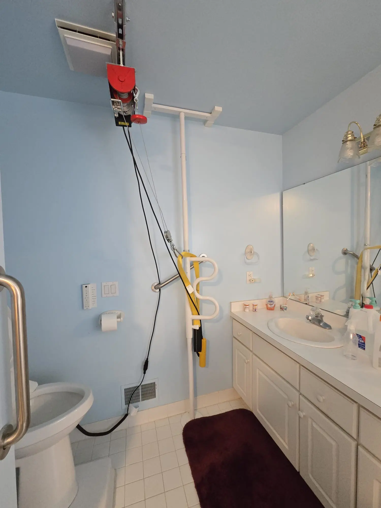 Super Pole installed In Bathroom