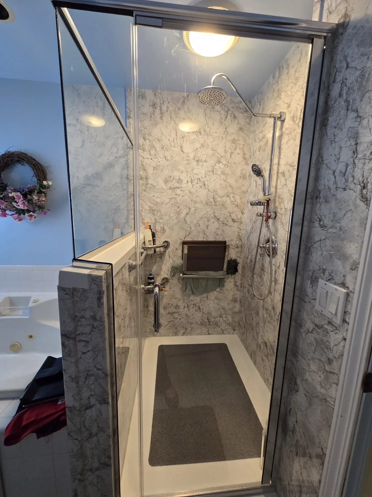 Walk In Shower With Flip Down Seat