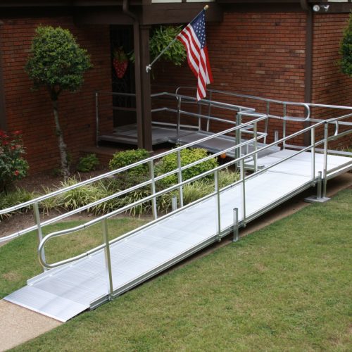 Modular Ramp rental outside of home offered for ramp rentals